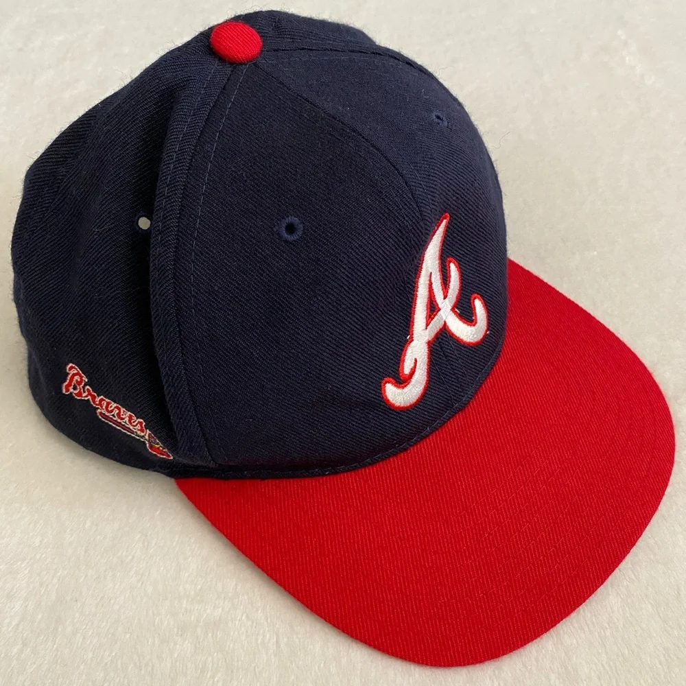 {VTG} Genuine Merchandise American Needle | Atlanta Braves Spellout Snapback Hat - Picture 6 of 15